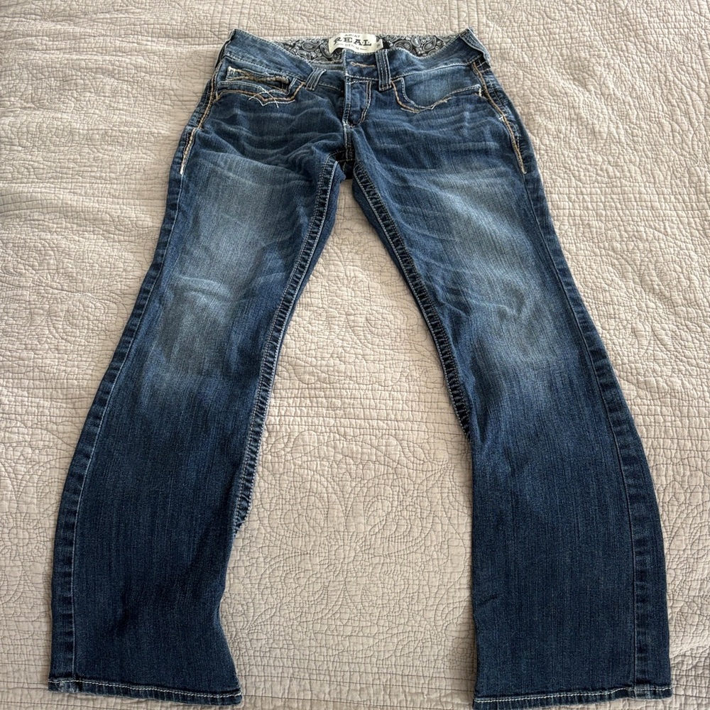 Ariat Straight Leg Women's Jeans in Dark Blue, Size 29R